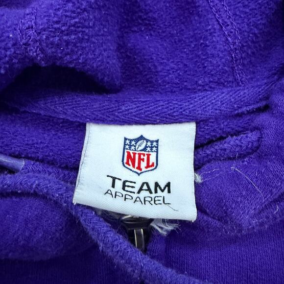 Vintage Minnesota Vikings Full Zip Hoodie Men's 2XL Purple Yellow Football y2k - Picture 4 of 8